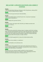 Bds I&period;6 Part 1 Updated Questions And Correct&NewLine;Answers
