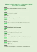 Bms 205 Exam Study Guide Updated Questions&NewLine;And Correct Answers