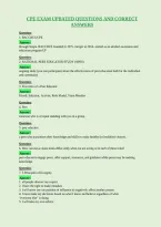 Cpe Exam Updated Questions And Correct&NewLine;Answers