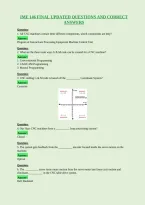 Ime 146 Final Updated Questions And Correct&NewLine;Answers