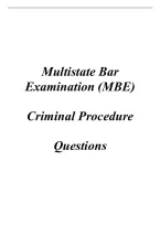 MBE Criminal Procedure Exam &vert; Multistate Bar Examination Practice Questions and Answers &vert; Bar Exam Prep 2026&ndash;2027