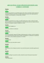 Ahs 321 Final Exam Updated Questions And&NewLine;Correct Answers