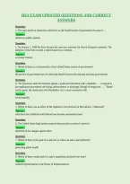 Hsa Exam Updated Questions And Correct&NewLine;Answers