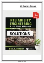 Solutions Manual for Conv Reliability Engineering &lpar;2nd Edition&rpar; by Bradley - Graded A&plus; Comprehensive Exam Prep
