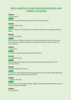 Meng 540 Final Exam Updated Questions And&NewLine;Correct Answers