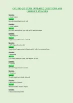 Gcu Bio-215 Exam 1 Updated Questions And&NewLine;Correct Answers