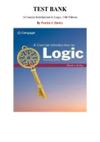 Test Bank for A Concise Introduction to Logic&comma; 14th Edition &lpar;Patrick Hurley&comma; 2024&rpar; Chapter 1-14&vert; All Chapters