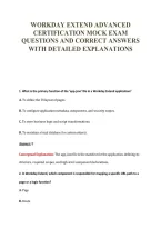 Workday Extend Advanced&NewLine;Certification Mock Exam&NewLine;Questions And Correct Answers&NewLine;With Detailed Explanations