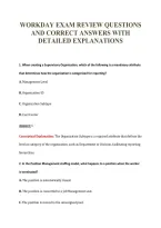 Workday Exam Review Questions&NewLine;And Correct Answers With&NewLine;Detailed Explanations