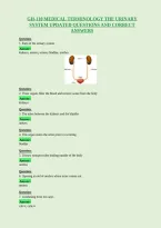 Gh-110 Medical Terminology The Urinary&NewLine;System Updated Questions And Correct&NewLine;Answers