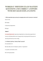 Workday Midterm Exam Mastery&NewLine;Questions And Correct Answers&NewLine;With Detailed Explanations