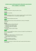 Cpsm Exam 2 Integration Updated Questions&NewLine;And Correct Answers