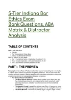 2026&sol;2027 S-Tier Indiana Bar Ethics Exam Bank&colon; Questions&comma; ABA Matrix & Distractor Analysis