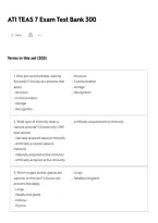 ATI TEAS 7 Exam Test Bank 300 Questions and Answers 2026&sol;2027 &vert; Complete Reading&comma; Math&comma; Science & English Exam Prep Study Guide