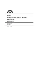 aqa gcse 2026 combined science trilogy biology paper 2h mark scheme 