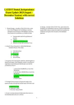 Dental Jurisprudence Exam 2026&sol;2027 &vert; Latest Practice Questions and Answers &vert; Complete Dental Law and Ethics Exam Prep Study Guide