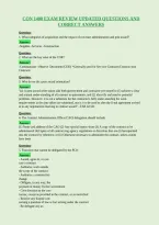 Con 1400 Exam Review Updated Questions And&NewLine;Correct Answers