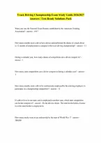 State Truck Driving Championship quiz Question and answers 20262027 Answers 20262027 RATED A