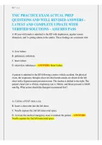 TMC Practice Exam 2026&sol;2027 &vert; Therapist Multiple-Choice Respiratory Care Exam Prep &vert; Complete Practice Questions and Answers Study Guide