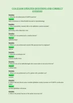 Coa Exam Updated Questions And Correct&NewLine;Answers