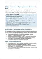 CROV Casemanager Regie op Verzuim - Complete Basiskennis Samenvatting 