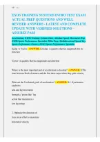 EXOS Training Systems Intro Test Exam 2026&sol;2027 &vert; Complete Study Guide with Practice Questions and Answers &vert; Fitness Training Certification Exam Prep