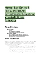 2026&sol;2027 Hawaii Bar Ethics & HRPC Test Bank &vert;  Grandmaster Questions &plus; Jurisdictional Analytics