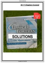 Solutions Manual&colon; Conv for Classical Fortran Programming for Engineering and Scientific Applications&comma; Second Edi&period;&period;&period;