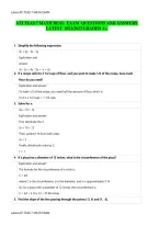 ATI TEAS 7 Math Exam 2026&sol;2027 &vert; Complete Mathematics Practice Questions and Answers &vert; TEAS 7 Math Test Prep Study Guide