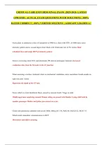 Critical Care Exit HESI Final Exam 2026&sol;2027 &vert; Complete Nursing Exam Prep Questions and Verified Solutions &vert; Latest Study Guide and Practice Test