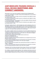 Ahip Medicare Training Module 1 Final Review Questions And Correct Answers 