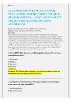 EXOS Performance Specialist Final Exam 2026&sol;2027 &vert; Practice Questions&comma; Answers & Certification Study Guide