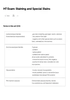 HT Exam &ndash; Staining and Special Stains Study Guide and Histotechnology Exam Review 2026&sol;2027