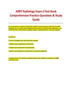 ARRT Radiology Exam 3 Test Bank &ndash; Comprehensive Practice Questions and Radiology Study Guide