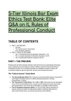 2026&sol;2027 S-Tier Illinois Bar Exam Ethics Test Bank&colon;  Elite Q&A on IL Rules of Professional Conduct  