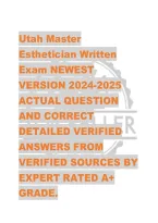 Utah Master Esthetician Written Exam 2026&sol;2027 &vert; Practice Questions&comma; Answers & Licensing Exam Study Guide&NewLine;