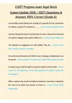 CLEET Progress Exam Legal Block 2026&sol;2027 &vert; Oklahoma Law Enforcement Practice Questions&comma; Answers & Study Guide&NewLine;