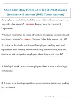 CSLB Contractor Law & Business Exam 2026&sol;2027 &vert; California Contractor License Practice Questions&comma; Answers & Study Guide&NewLine;