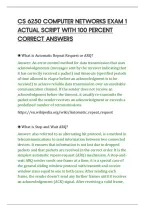 Cs 6250 Computer Networks Exam 1&NewLine;Actual Script With 100 Percent&NewLine;Correct Answers