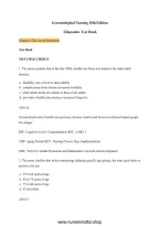 Gerontological Nursing 10th Edition Test Bank &vert; Eliopoulos &vert; Complete Questions & Answers with Rationales