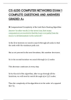 Cs 6250 Computer Networks Exam 1&NewLine;Complete Questions And Answers&NewLine;Graded A&plus;&NewLine;