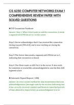 Cs 6250 Computer Networks Exam 1&NewLine;Comprehensive Review Paper With&NewLine;Solved Questions
