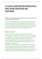Cs 6250 Computer Networks Exam 1&NewLine;Final Paper Questions And&NewLine;Solutions&NewLine;