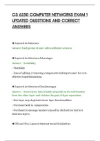 Cs 6250 Computer Networks Exam 1&NewLine;Updated Questions And Correct&NewLine;Answers