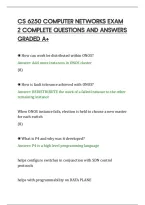 Cs 6250 Computer Networks Exam&NewLine;2 Complete Questions And Answers&NewLine;Graded A&plus;