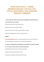 Nurs 1150 Exam Compilations with Complete & Verified Solutions