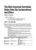 2026&sol;2027 S-Tier Idaho Bar Ethics & Jurisprudence Test Bank &lpar;IRPC & IBCR&rpar; &vert; Grandmaster Questions&comma; Rationales & Mentor Analysis