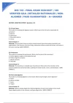 Bio 152 - Final Exam 2026&sol;2027 &vert; 100 Verified Q&A &vert; Detailed Rationales &vert; Ngn-Aligned &vert; Pass Guaranteed &ndash; A&plus; Graded