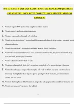 BIO 152 Exam 5 2026&sol;2027 &vert; Biology Practice Questions&comma; Answers & Complete Exam Study Guide&NewLine;