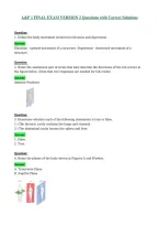 A&P 1 FINAL EXAM VERSION 2 Questions with Correct Solutions